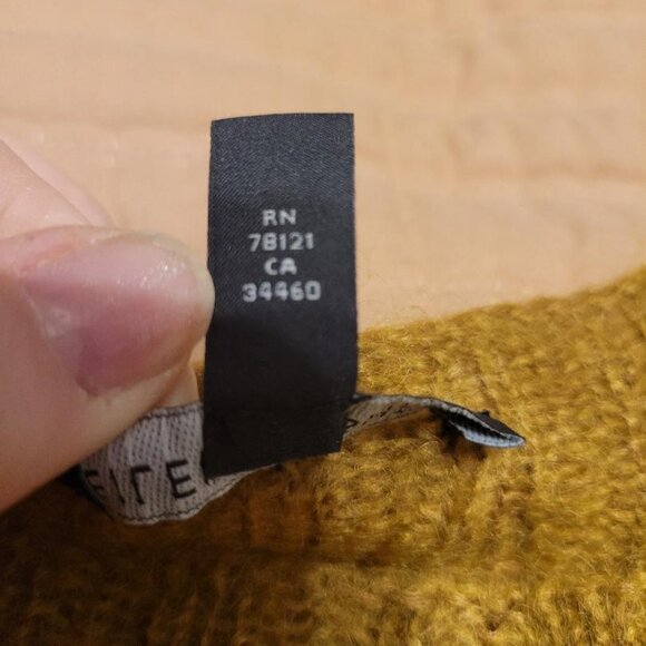 Eileen Fisher Womens Mohair Blend Knit Sweater in Mustard Sz 1X MSRP $245 - Picture 3 of 6